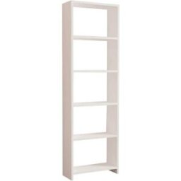 Habitat & Jardin Estantería de madera > - 50 x 19 x 160 cm - blanca