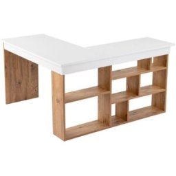 Habitat & Jardin Escritorio de madera > - 130 x 120 x 72 cm - pino blanco del atlántico