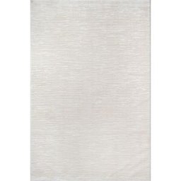 The carpet Alfombra Lima diseño suave terciopelo reciclado, Crema, 200 x 290 cm