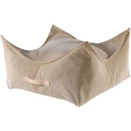 MeowBaby Cojín de suelo cuadrado infantil en pana fina, beige