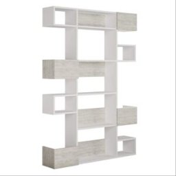 Habitat & Jardin Estantería de madera > 120 x 27 x 171 cm - blanca
