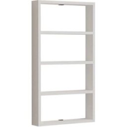 Habitat & Jardin Estantería de pared de madera > - 43 x 9 x 80 cm - blanca