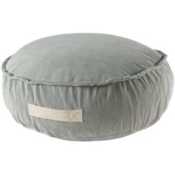 MeowBaby Cojín de suelo redondo infantil en pana fina, gris