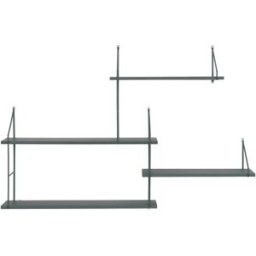 House Nordic Estante de pared de madera y metal - verde