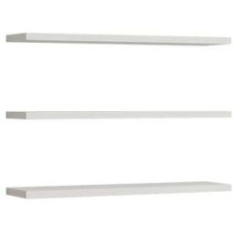 Habitat & Jardin Juego de 3 estanterías de pared de madera > - 60 x 1 x 14 cm - blanco