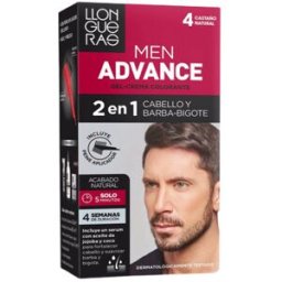 Llongueras Men Advance Crema Colorante 4 Castaño Ceniza
