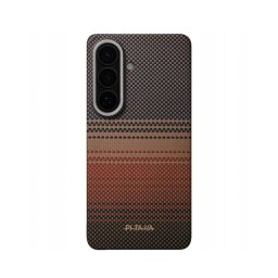 Funda para móvil Pitaka Cover fibra de aramida rojo marrón ultrafina para Galaxy S26