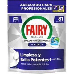 Fairy Professional Platinum lavavajillas 81 cápsulas