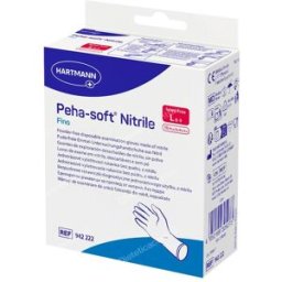 Peha-soft peha-soft guantes nitrilo azul s/polvo t/g 8-9 10 un fino