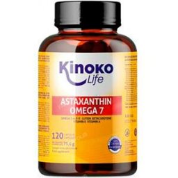 Kinoko life astaxantina-omega7 de aceite de espino amarillo 120 cap.