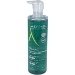 A-derma phys-ac gel limpiador purificante 400ml.