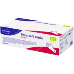 Peha-soft peha-soft guantes nitrilo blanco s/polvo t/m 100 un