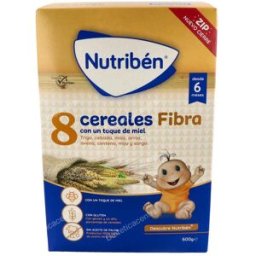 Nutriben nutriben 8 cereales miel fibra 600gr.