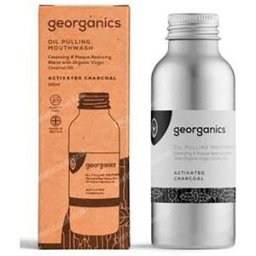 Georganics enjuage bucal con aceite carbon activado 100ml.
