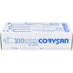 Corysan corysan guantes nitrilo azul s/polvo t/m 100 un