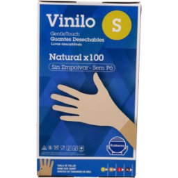 Rubberex rubberex g. touch guantes vinilo nat transp s/polvo 4,5 g t/