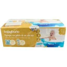BabybaÃo Babybaño babybaño esponja c/ jabon un solo uso 25un