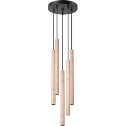 Lámpara colgante Pastelo 5p de madera