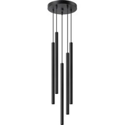 Lámpara colgante Pastelo 5p negro