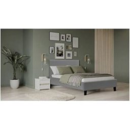 Habitat et jardin Cama "Lina" 90 x 190 cm - Gris claro
