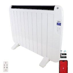 Yoevu Radiador Eléctrico Bajo Consumo 10 Elementos 1500W de Pared o Pie