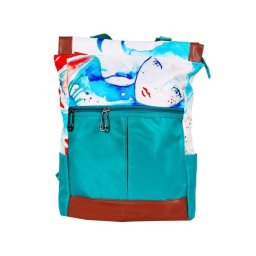 Mochila Anemoss 8681126435895 para portátil 14" mujer verde Oxford resistente agua