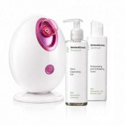 Pack Sauna Facial Eléctrica InnovaGoods Moispa con Gel y Tónico CBD