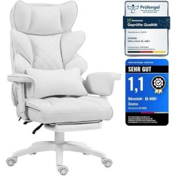 Silla Gaming Dowinx QL-66B1 Reclinable 90°-135° Soporte Lumbar Blanco