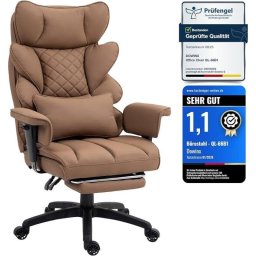 Silla de Oficina Ergonómica Dowinx QL-66B1 Reclinable 90°-135° Soporte Lumbar 150 kg PU