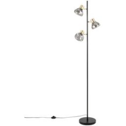 Maisons du Monde Lámpara de pie de acero negro de 3 luces Alt. 160 cm