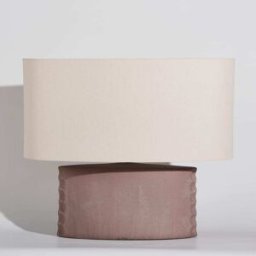 Maisons du Monde Lámpara de mesa de cerámica marrón Alt. 62 cm