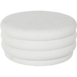NIYLO Mesa de centro de poliéster blanco 79x79x38 cm