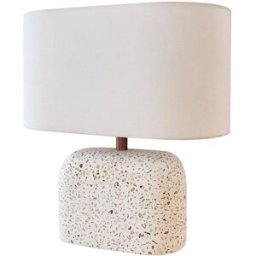 Sulion Lámpara de sobremesa textil y terrazzo ip20 1xe27