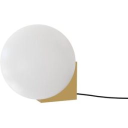 Sulion Lámpara de mesa táctil bronce y vidrio opalino ip44 1xg9
