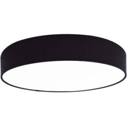 Sulion Plafón de techo led redondo con pantalla textil en color negro