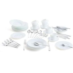 Luminarc Vajilla vidrio opal blanca 54 piezas