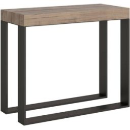 Itamoby Consola extensible 90x40/300 cm efecto madera roble natural, hierro