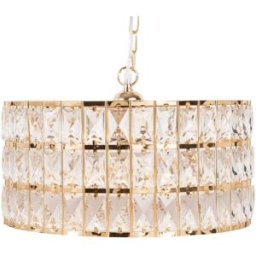 Maisons du Monde Lámpara colgante de acero dorado y acrílico Ø40 cm