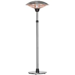Outsunny Calentador para exterior 58.5x58.5x200 cm plata