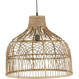 Maisons du Monde Lámpara de techo de ratán tejido beige Ø50 cm
