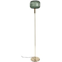 Maisons du Monde Lámpara de pie de cristal verde soplado y acero Alt. 155 cm