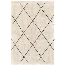 Kenay Home Alfombra algodón beige 300 cm x 200 cm