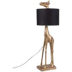 Maisons du Monde Lámpara de mesa jirafa dorada Alt. 88 cm