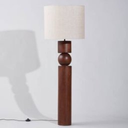 Maisons du Monde Lámpara de pie de madera de mango tallada Alt. 149 cm