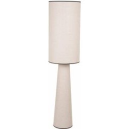 Maisons du Monde Lámpara de pie de acero negro y poliéster beige Alt. 140 cm