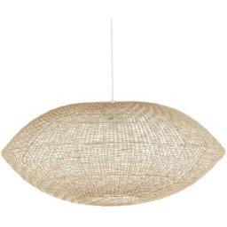 Maisons du Monde Lámpara de techo de ratán trenzado Ø80 cm