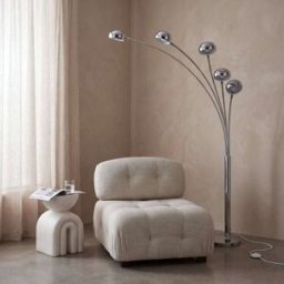 Maisons du Monde Lámpara de pie de 5 brazos de metal cromado Alt. 198 cm