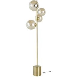 Maisons du Monde Lámpara de pie de acero dorado y 4 globos de cristal Alt. 150 cm