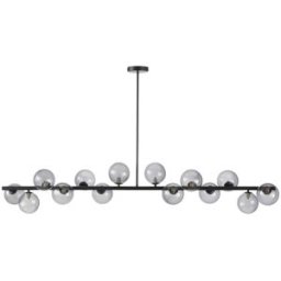 Maisons du Monde Lámpara de techo de acero y 14 globos de cristal An. 141,8 cm