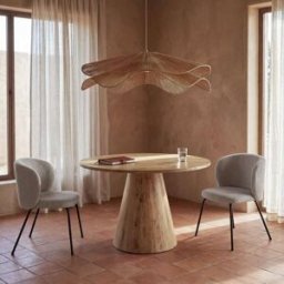 Maisons du Monde Lámpara de techo doble de fibra de yute beige Ø118 cm